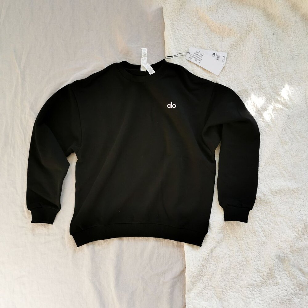 ALO Yoga Accolade Crewneck Black Sweatshirt